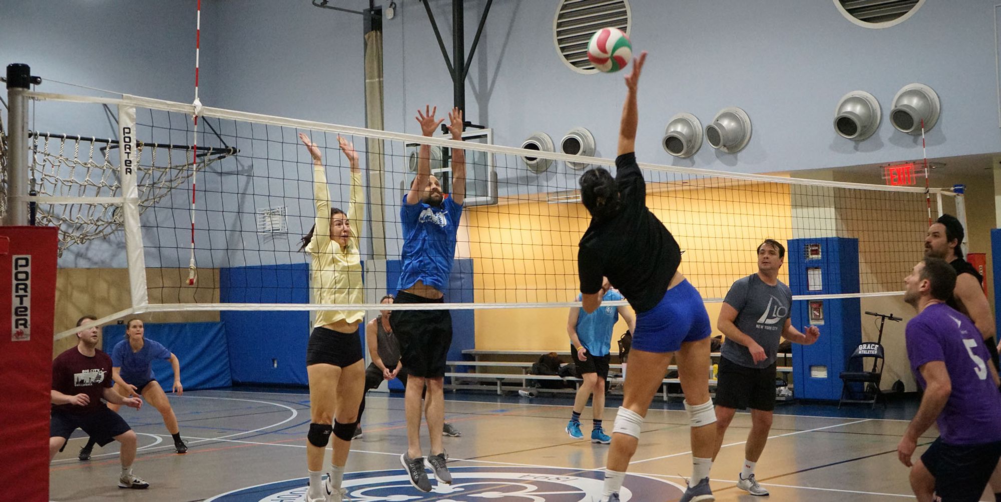 Indoor volleyball deals court near me